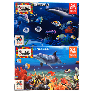 Underwater Puzzle Display Set of 16, Assort x4 Ocean Puzzles