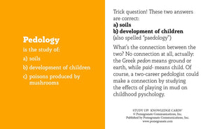 Study Up! A Quiz Deck Of -Ologies Knowledge Cards