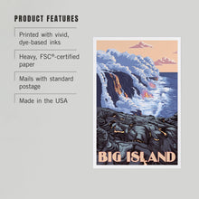 Load image into Gallery viewer, PREMIUM POSTCARD Hawaii, Big Island, Lava Flow Scene
