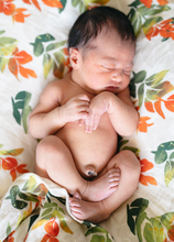 Load image into Gallery viewer, Hawaiian Liko Lehua Bamboo Muslin Swaddle Blanket
