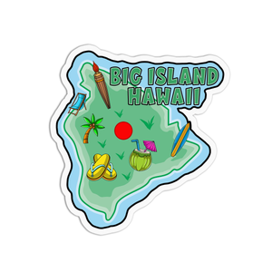 Hawaii Big Island Vinyl Waterproof Stickers