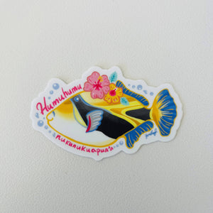 Kawaii Humhumunukunukuapua'a Sticker - Kawaii Hawaii