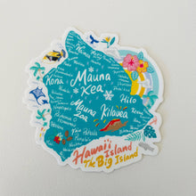 Load image into Gallery viewer, Big Island Map Sticker  - Kawaii Hawaii Island Series
