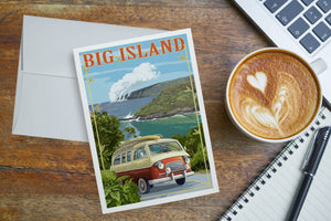 NOTECARD Hawaii Volcanoes National Park Camper Van