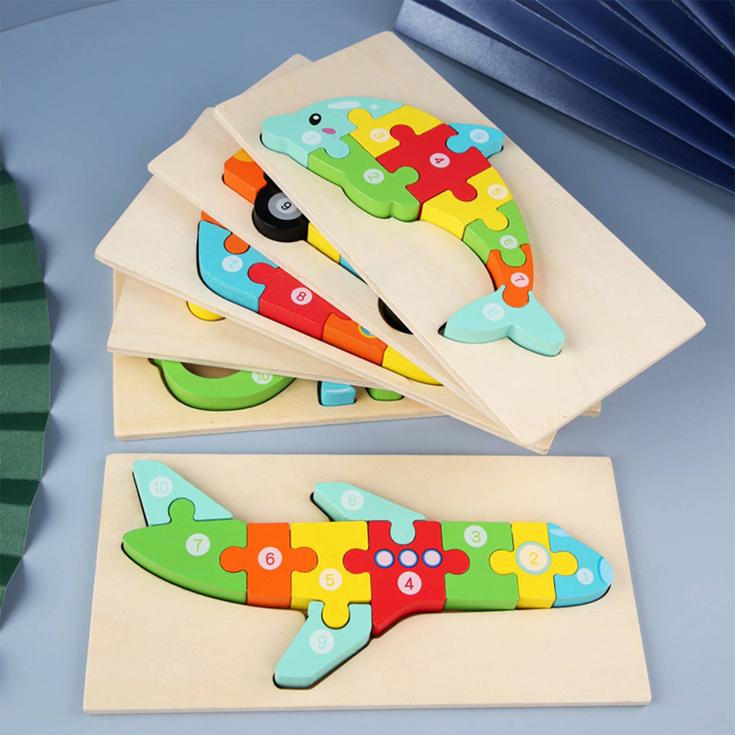 Montessori Educational Wooden Puzzle Christmas Kids Toy