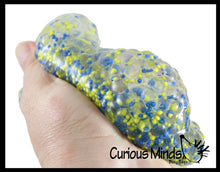 Load image into Gallery viewer, 1 Jumbo Confetti Bead Mold-able Stress Ball -Squishy Gooey
