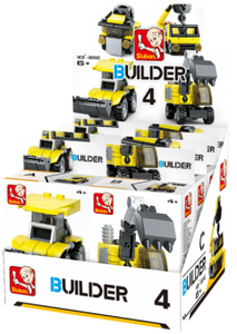 Builder Construction Building Brick Display Set x2 each kit