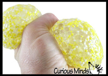 Load image into Gallery viewer, 1 Jumbo Confetti Bead Mold-able Stress Ball -Squishy Gooey
