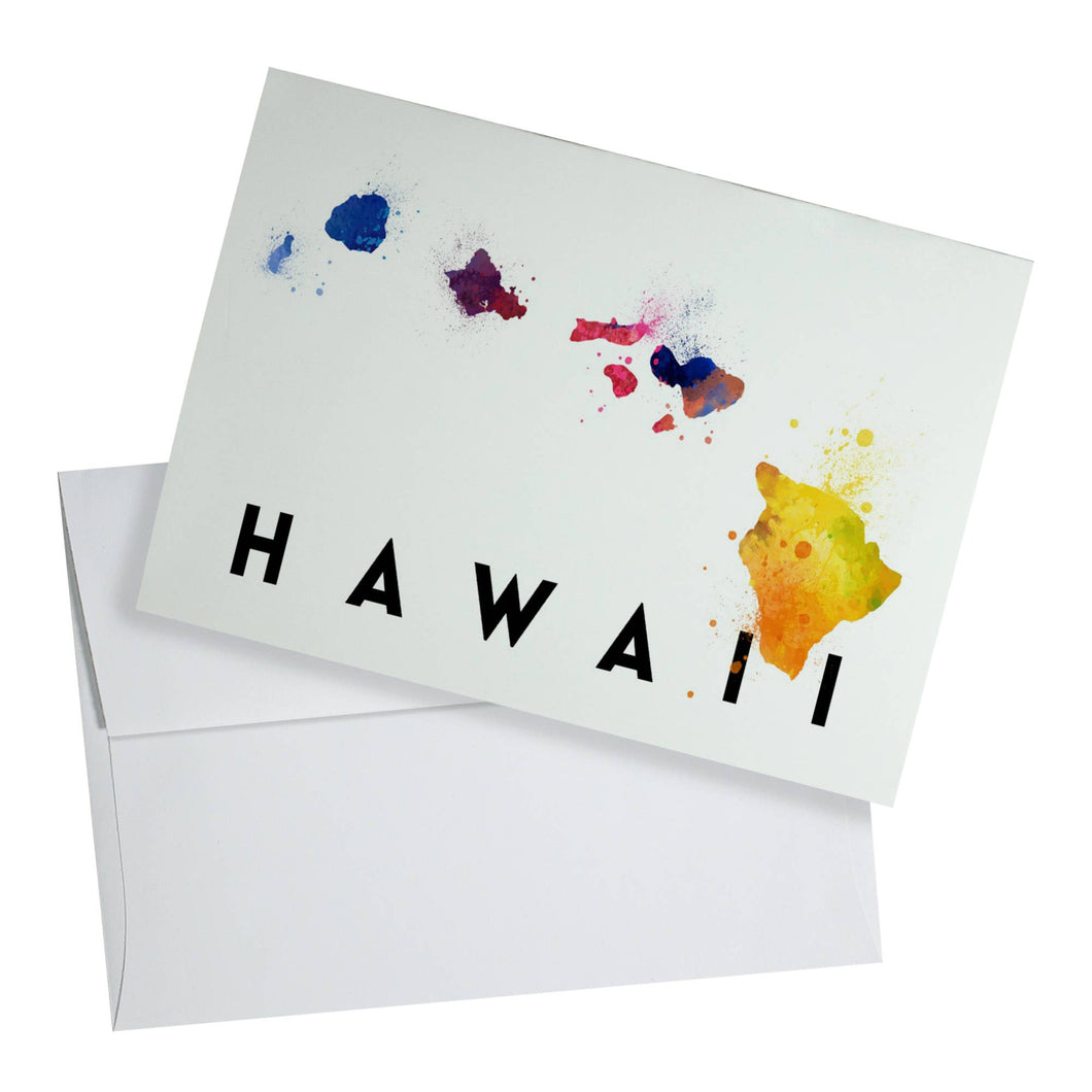 NOTECARD Hawaii, State Watercolor