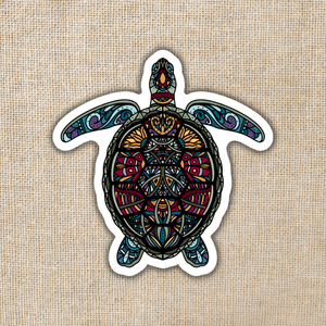 Mandala Sea Turtle Sticker, 3-inch