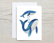 Load image into Gallery viewer, Mama &amp; Baby Whale Greeting Card
