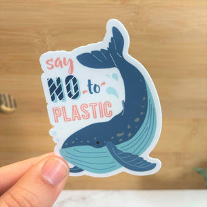 Say No to Plastic Sticker, 3-inch