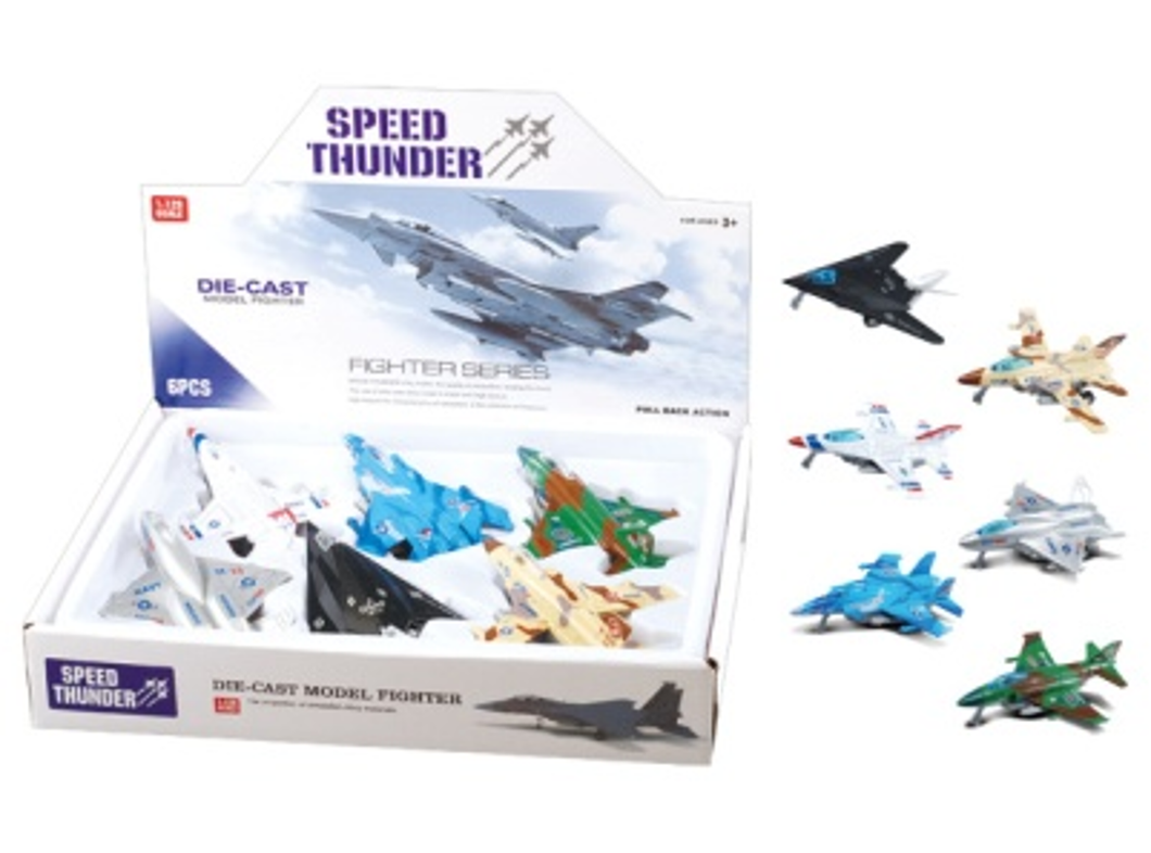 Die-Cast Military Fighter Jet, x6 5