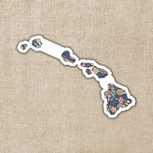 Load image into Gallery viewer, Hawaii Floral State Map Sticker
