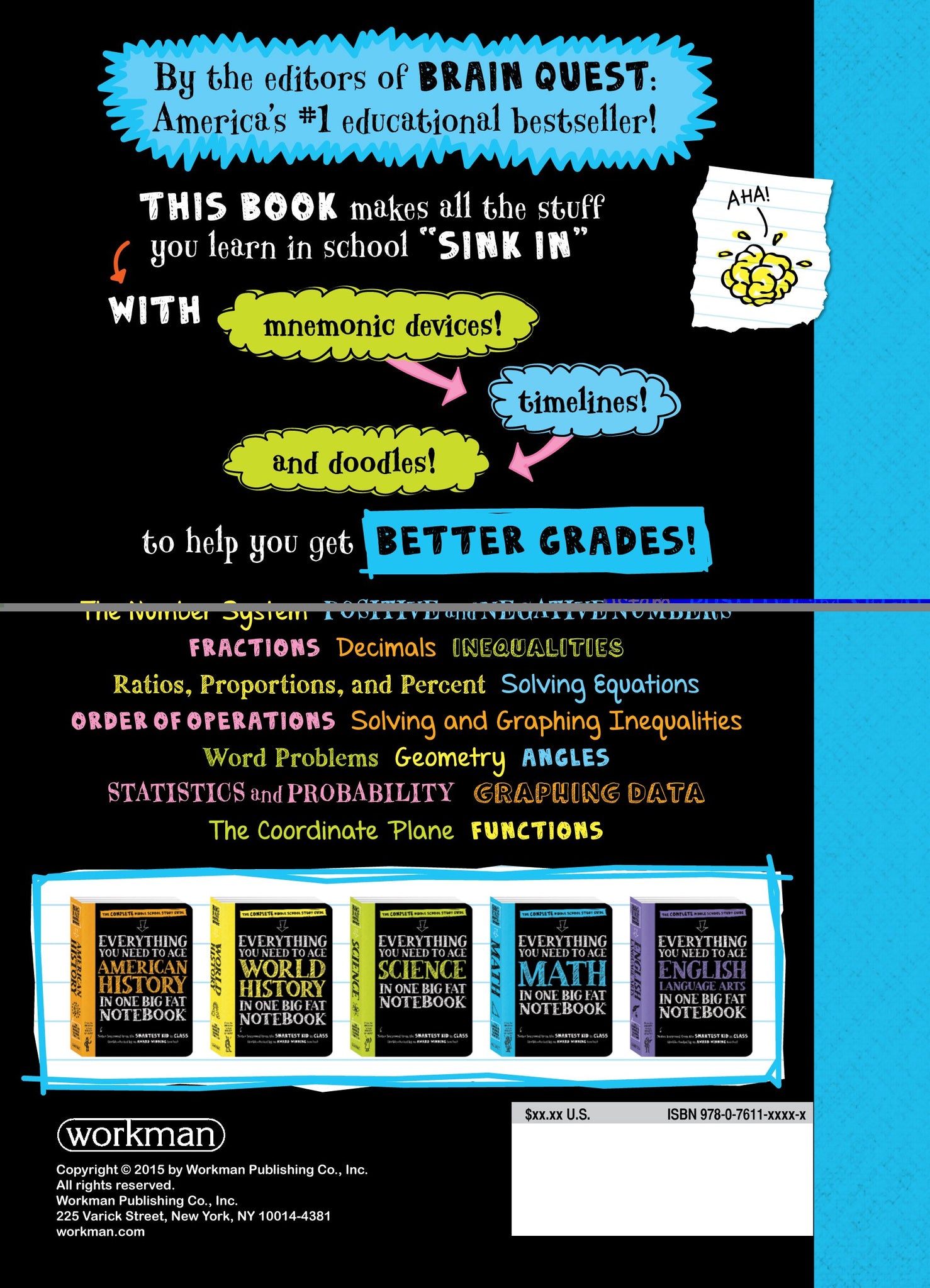 Everything You Need to Ace Math in One Big Fat Notebook - Paperback 